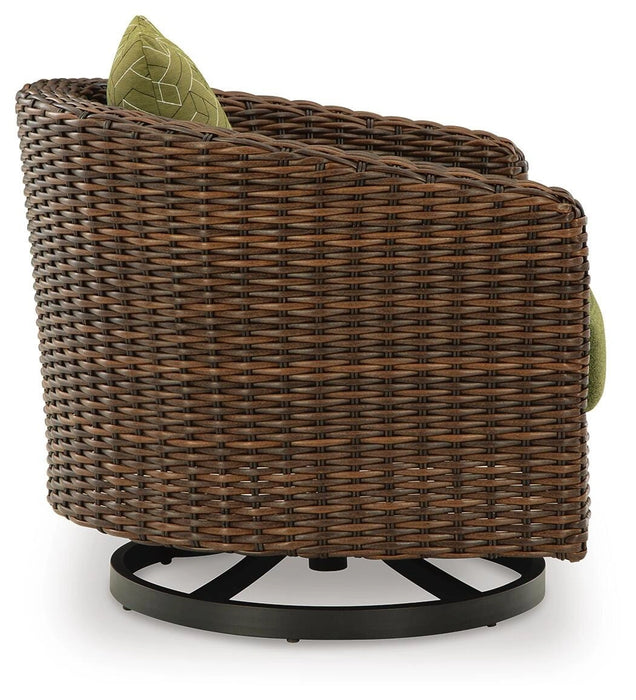 Horizon Hall Outdoor Swivel Lounge Chair with Cushion