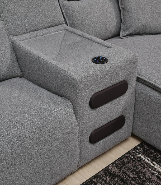 Modmax II Reclining Sectional with Chaise and Audio Console