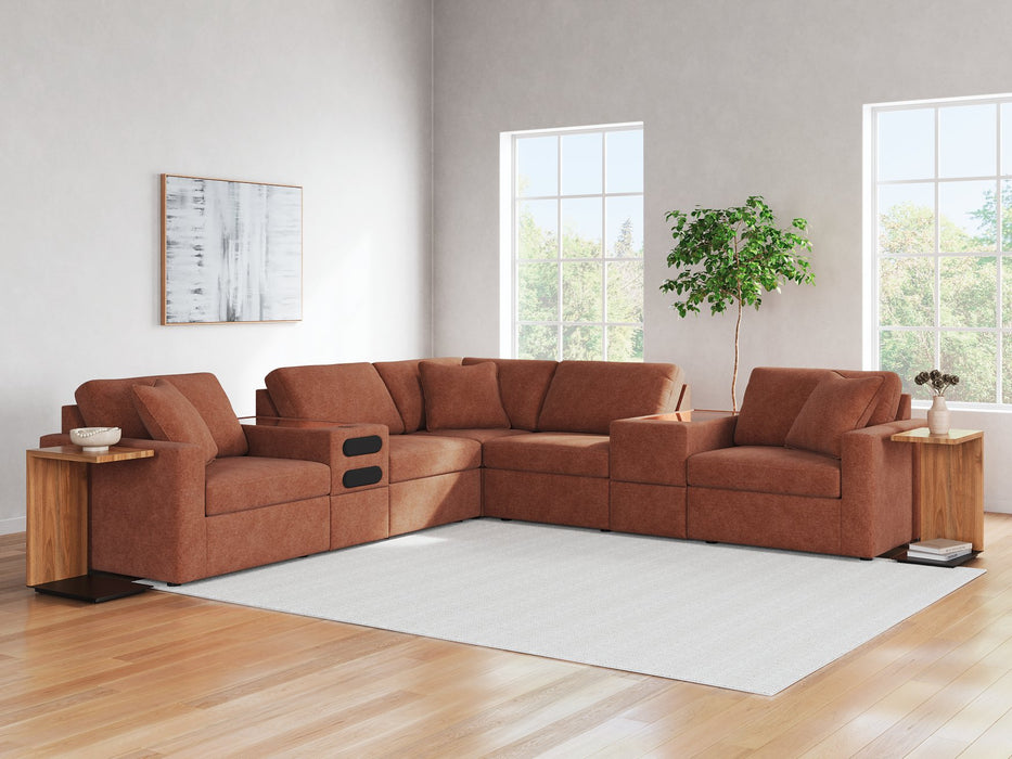 Modmax Balanced Sectional with Audio and Storage Consoles