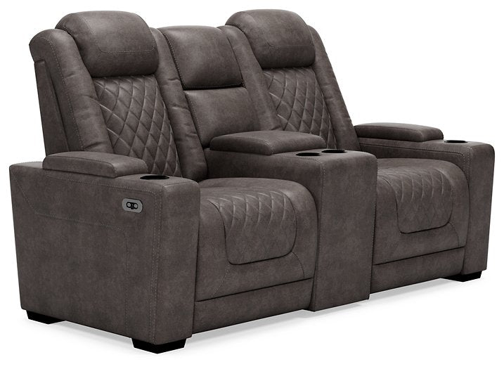 HyllMont Power Reclining Loveseat with Console