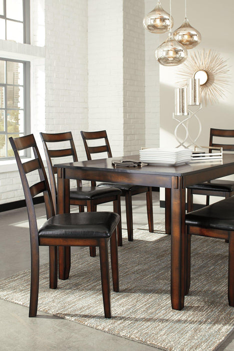 Coviar Dining Table and Chairs with Bench (Set of 6)