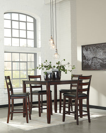 Coviar Counter Height Dining Table and Bar Stools (Set of 5)