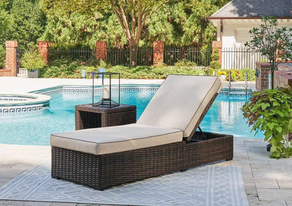 Coastline Bay Outdoor Chaise Lounge with Cushion